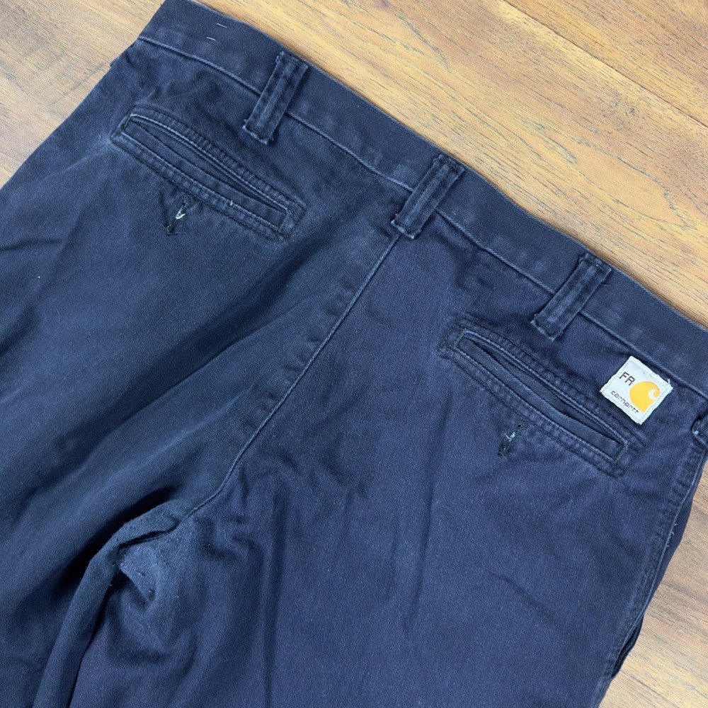 Carhartt FR Flame Resistant Work Pants Navy Blue 36x28 Straight Leg NFPA 2112